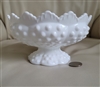 Fenton Hobnail milk glass bowl six candle holder