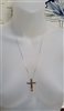 Sterling Silver and Baltic Amber cross necklace