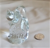 Dog Hound crystal clear glass paperweigh decor