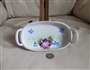 Oval porcelain bowl hand painted florals Japan