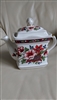 English WIndsor porcelain teapot with floral decor