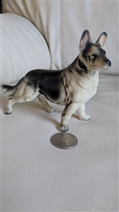 Porcelain standing German Shepherd dog figurine