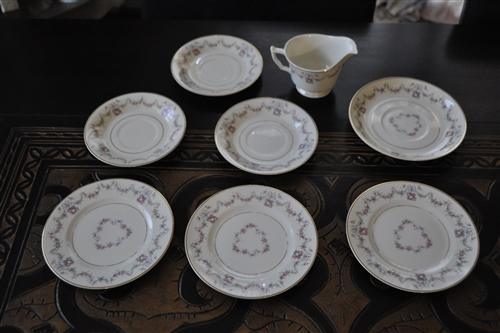 Arcadia by Syracuse plates and creamer porcelain