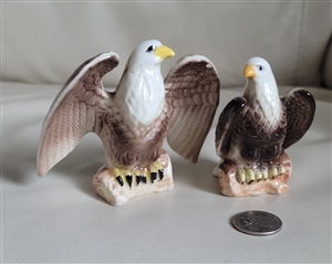 Bald Eagles salt and pepper shakers porcelain