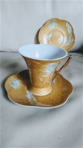 Vicko porcelain footed cup saucers Greece
