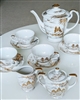 Kutani Japanese porcelain tea set Mt. Fuji 13 item