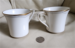 Two flat cups from Golden Cove Noritake