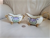 Antique European porcelain cream and sugar bowl