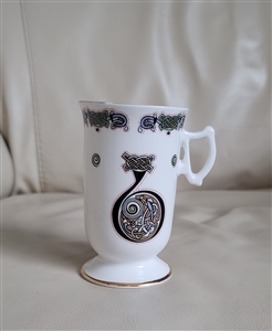 Irish Royal Tara Book of Kells tall pedestal cup