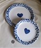 Folkcraft Tienshan Sponge Hearts stoneware plates