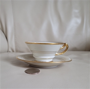 Hertel Jacob Bavarian teacup with saucer US Zone