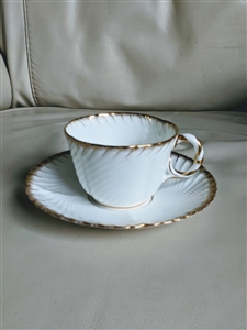 Cauldon Ware porcelain teacup and saucer