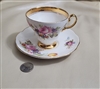 Foley Bone China floral teacup saucers