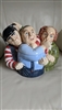 Silent movies 3 stooges ceramic large cookie jar