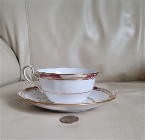 Stafford Red Leaf by Spode teacup and saucer set