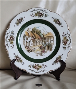 ASCOT English porcelain Village charger plate