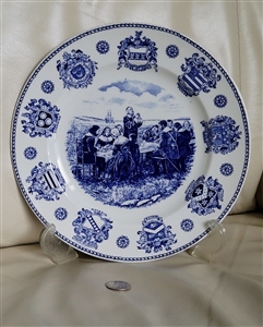 Staffordshire Falcon Ware Hanley Historical plate