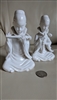 White porcelain figures Han man playing dizy xiao