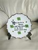 Irish shamrock wisdom quote porcelain plate decor
