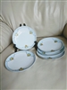 Blue and white 6 inch Meito China porcelain plates