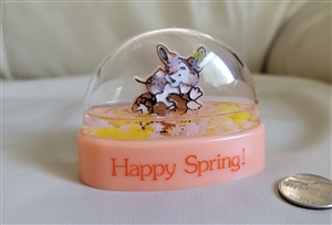 VIntage Snow globe Happy Spring made in Hong Kong