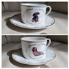 Danbury Mint England Dachshunds teacups and saucer