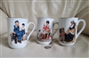 Normal Rockwell Museum 4 porcelain drinking mugs