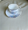 Vintage Colclough floral teacup saucer set England