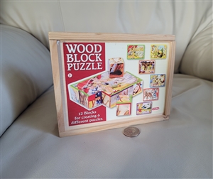 Schylling wooden blocks puzzle set.