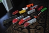 Rivarossi, Bachmann, Tyco Locomotives and railroad carts set, 13 pieces.