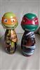 Teenage Mutant Ninja Turtles bowling pins plastic