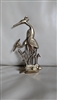 Feeding Herons brass hanger with 3 prongs decor