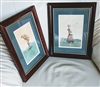 D Nichols watercolor framed prints golf players