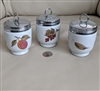 Royal Worcester England egg coddlers peach berry