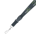 3/4" Deluxe Screen Printed Det. Lanyard - Flat