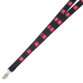 3/4" Deluxe Screen Printed Lanyard - Flat