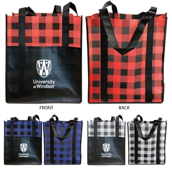 SL1001 Lumberjack Plaid Laminated Tote