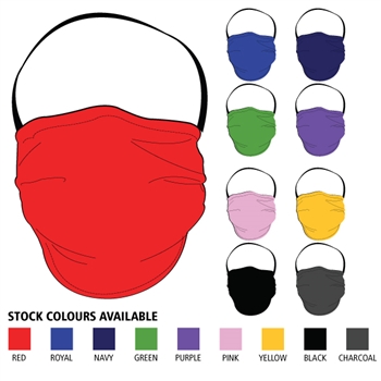 SPE101 Defender Reusable Mask - 3-Ply (Solid Colour) Sold as Blanks Only