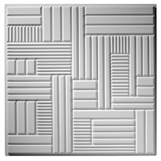 Emerald Cut Plaster Ceiling Tile