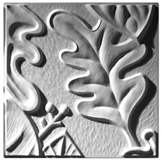 Retro Leaf Panel C Plaster Ceiling Tile