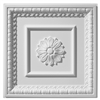 English Lamb's Tongue Center Rosette Plaster Ceiling Tile