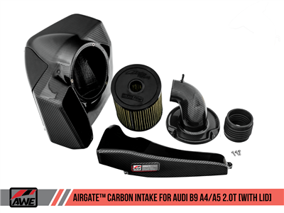 AWE AirGate Carbon Fiber Intake for Audi B9 A4 / A5 2.0T - Without Lid