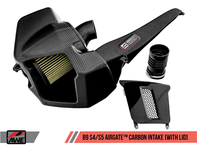 AWE AirGate Carbon Fiber Intake for Audi B9 S4 / S5 3.0T - With Lid