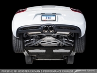 AWE Tuning Porsche 981 Performance Exhaust System - With Chrome Silver Tips