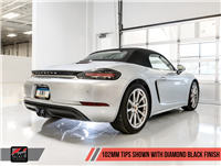 AWE Tuning Porsche 718 Boxster / Cayman Track Edition Exhaust - Diamond Black Tips