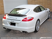 AWE Tuning Panamera Turbo Performance Exhaust System  Track Edition  Polished Silver Tips