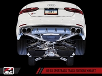AWE Audi B9 S5 Sportback Track Edition Exhaust - Non-Resonated (Silver 90mm Tips)