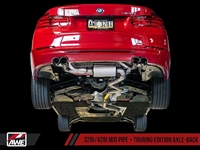 AWE Tuning BMW F3X N20/N26 328i/428i Touring Edition Exhaust, Quad Outlet -- Diamond Black Tips (80mm)