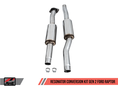 AWE Resonated Front Pipes Conversion Kit for Ford Raptor