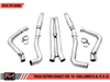 AWE Track Edition Exhaust for 15+ Challenger 6.4 / 6.2 SC - Chrome Silver Quad Tips